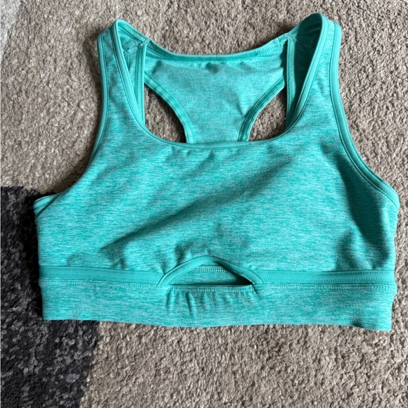 Peloton Green/Teal Sports Bra Racerback - Picture 1 of 6
